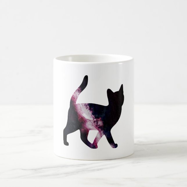 Caneca De Café Gato do espaço da galáxia (Centro)
