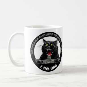 Caneca De Café Gato do laser da dominação de C4SS