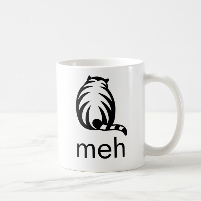 Caneca De Café gato do meh (Direita)