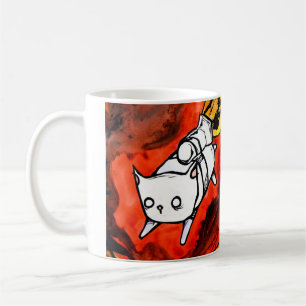 Caneca De Café gato do peapod do bloco do jato