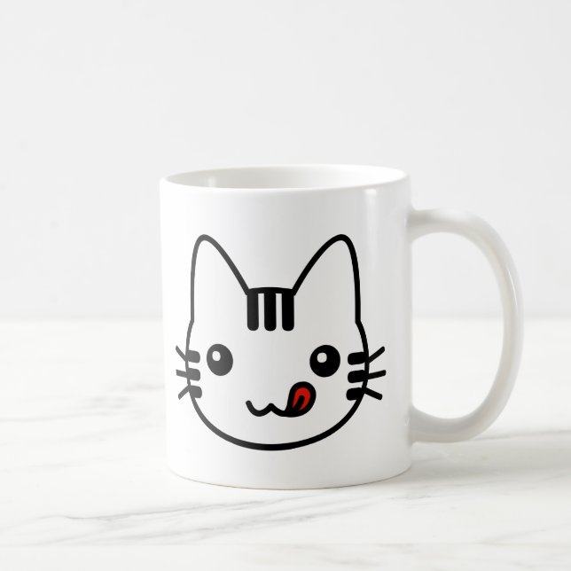 Caneca De Café Gato do sushi (Direita)