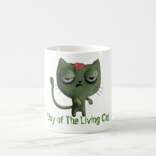 Caneca De Café Gato do zombi