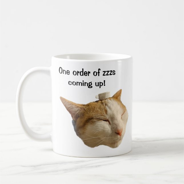 Caneca De Café Gato Dormindo no Trabalho (Esquerda)