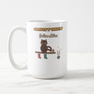 Caneca De Café Gato Edição Festiva Gravity Check