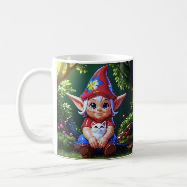Caneca De Café Gato Elfo da Floresta  (Esquerda)