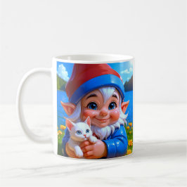 Caneca De Café Gato Elfo Feliz