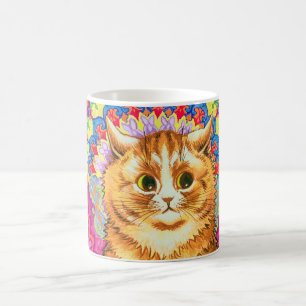 Caneca De Café Gato em padrão decorativo, Louis Wain