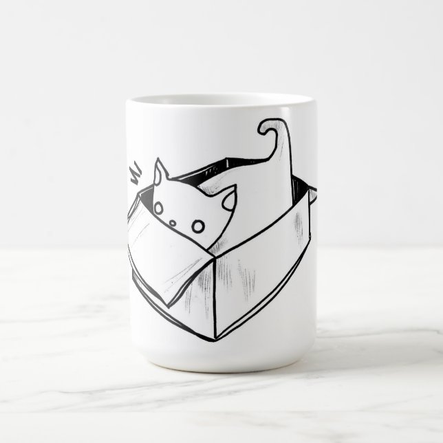 Caneca De Café gato em uma caixa (Centro)