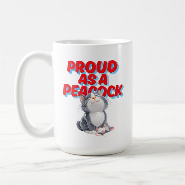 Caneca De Café Gato Engraçado (Esquerda)