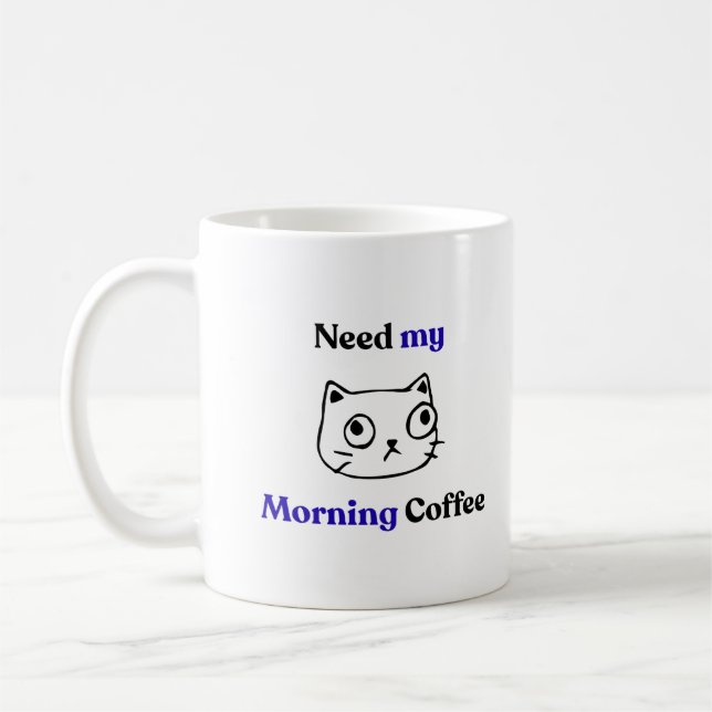 Caneca De Café Gato Engraçado  (Esquerda)