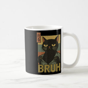 Caneca De Café Gato Engraçado Bruh Adolescente Garotas Homens Mem