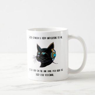 Caneca De Café Gato Engraçado Café Mug Sarcástico Gabinete Dotado