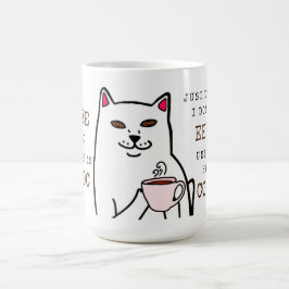 Caneca De Café Gato engraçado com copa de café e cãibras