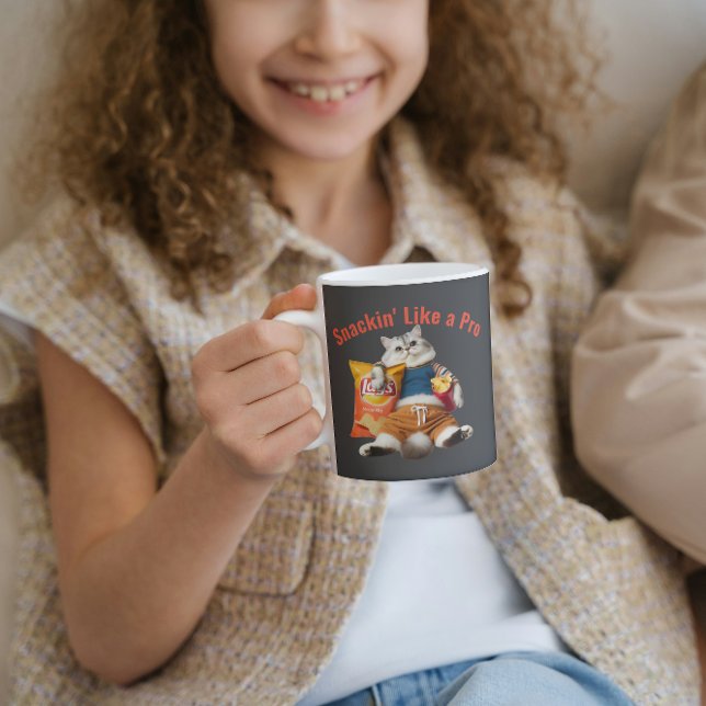 Caneca De Café Gato Engraçado Como Um Pró (Criador carregado)