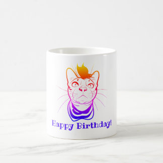 Caneca De Café Gato Engraçado de Arte LI Personalizado