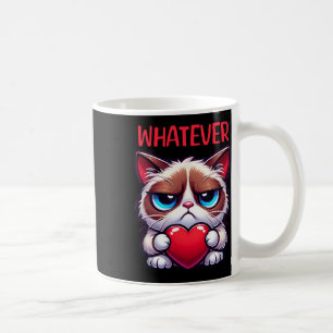 Caneca De Café Gato Engraçado De Qualquer Forma Valentim Mal-Humo