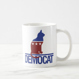 Caneca De Café Gato engraçado democratizado