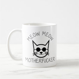 Caneca De Café Gato engraçado do ***** bonito de Motherf do Meow