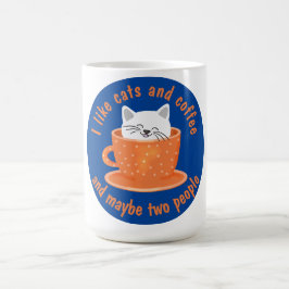 Caneca De Café Gato Engraçado e Café Lover Coffee Mug