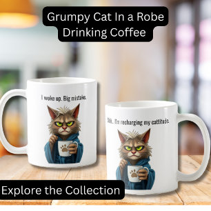 Caneca De Café Gato Engraçado e Engraçado de um Gato de Roubo e C