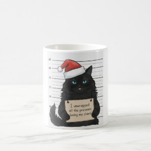 Caneca De Café Gato engraçado eu desembrulhei todos os presentes