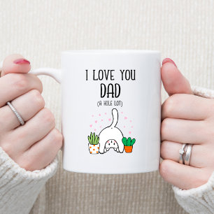 Caneca De Café Gato Engraçado Eu Te Amo Pai Buraco