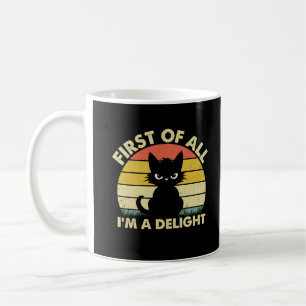 Caneca De Café Gato Engraçado Gráfico Sarcástico Antes De Mais Na