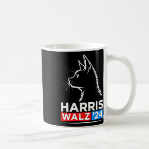 Caneca De Café Gato Engraçado Lady Kamala Harris Waltz 2024 Eleiç