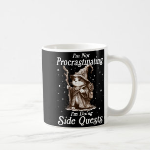 Caneca De Café Gato engraçado não está procrastinando fazendo mis