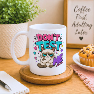 Caneca De Café Gato Engraçado Não Me Teste