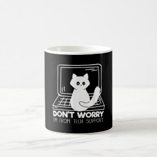 Caneca De Café Gato Engraçado Não se preocupe, sou dos amantes