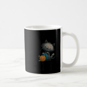 Caneca De Café Gato engraçado que eu crochê para não estrangular 