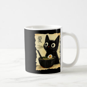 Caneca De Café Gato Engraçado Ramen Graphic Tee Japonês Anime Kaw