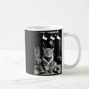 Caneca De Café Gato Engraçado Tirando Uma Selfie Natal Pijama H
