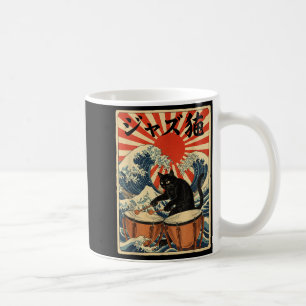 Caneca De Café Gato Engraçado Tocando Tímpano Para Percussão de M