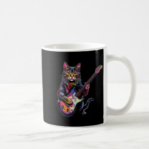 Caneca De Café Gato Engraçado Tocando Violão Presentes de Rock An