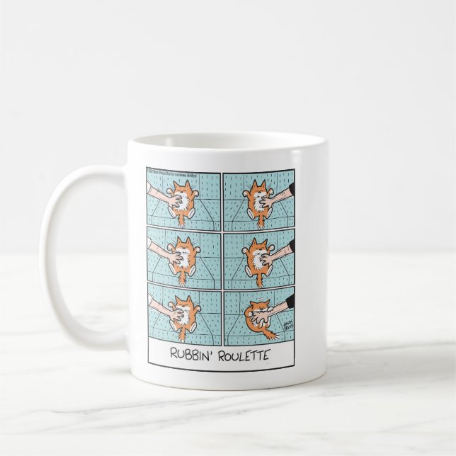 Caneca De Café Gato Esfregando Roleta (Esquerda)
