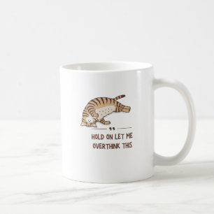 Caneca De Café Gato Espera, Deixa-Me Pensar Sobretudo No Café.