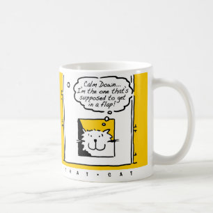Caneca De Café Gato está em um pouco de flape! Mergulhador de Cat