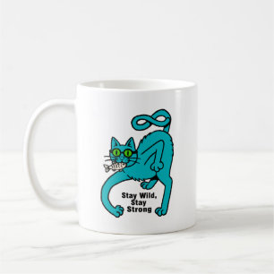 Caneca De Café Gato Expressivo Excêntrico