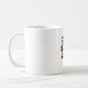 Caneca De Café Gato Fantasma Bonito, Gatinho Feliz de Halloween,