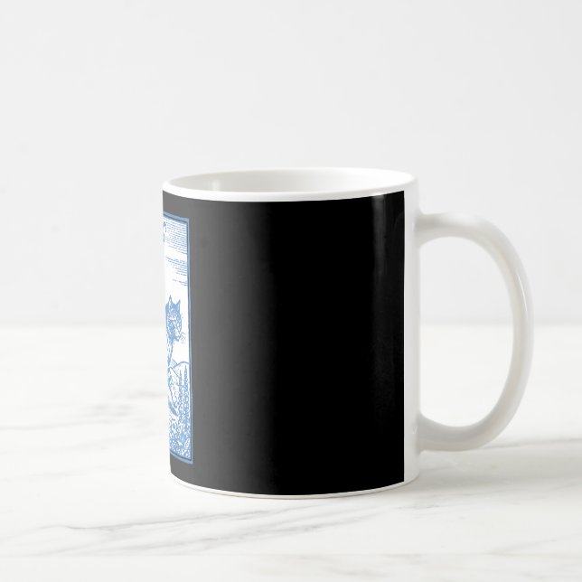 Caneca De Café Gato feiticeiro cavaleiro engraçado meme fofo  (Direita)