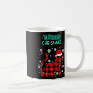 Caneca De Café Gato Feliz Natal Xadrez Gráfico Para Amante De Gat