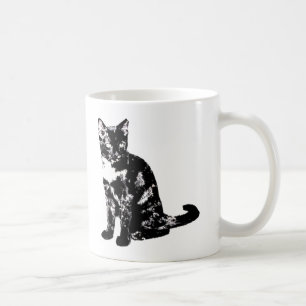 Caneca De Café Gato feroz da Grampear-Orelha