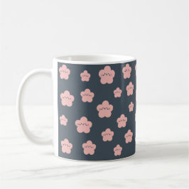 Caneca De Café Gato Flor Rosa | Gato de rosto fofo | amante de ga
