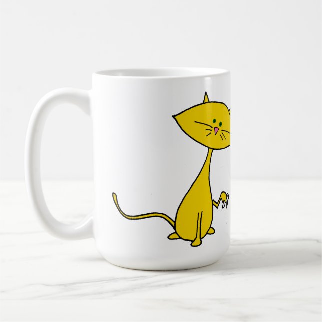 Caneca De Café Gato Fofo (Esquerda)