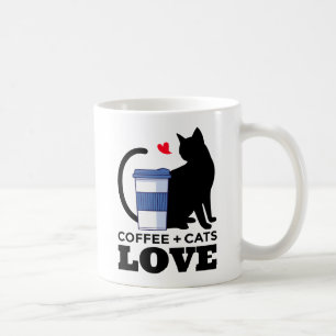 Caneca De Café Gato Fofo Amante de Café Engraçado Gatinho Cafeína