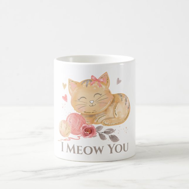 Caneca de Café Gato Fofo Eu Miau Você (Centro)