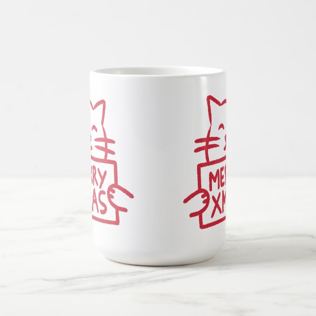 Caneca De Café Gato Fofo Feliz Natal (Centro)