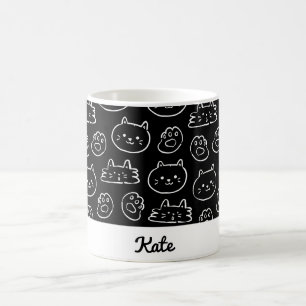 Caneca De Café Gato fofo personalizado